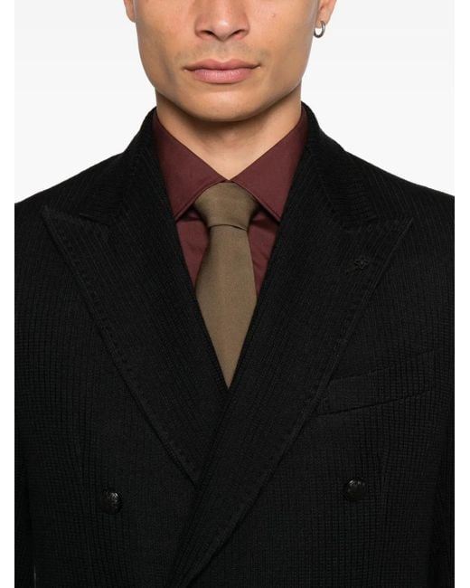 Tagliatore Gebreide Blazer in het Black voor heren