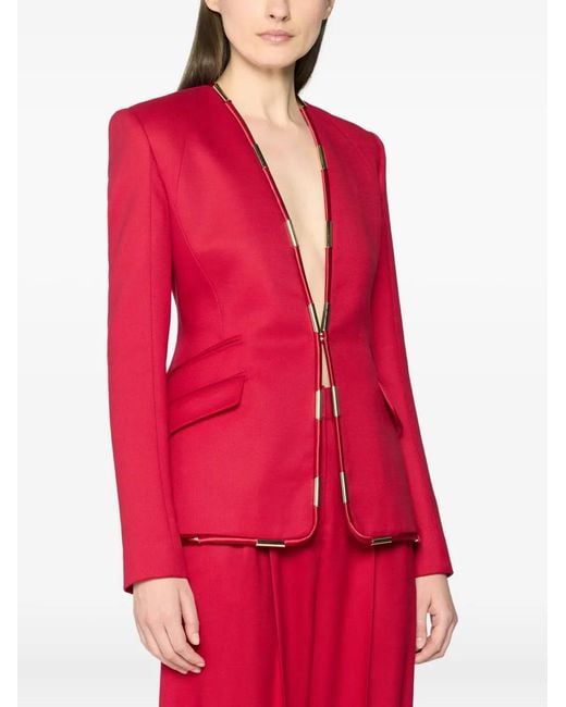 Chaqueta con ribete de apliques Genny de color Red