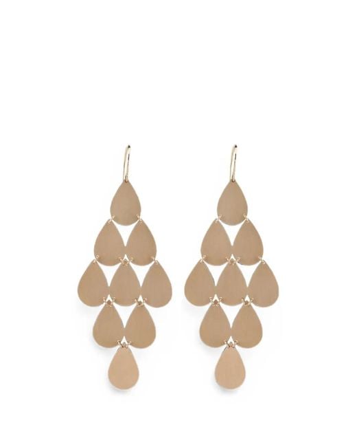 Irene Neuwirth Metallic Nine-Drop Chandelier Earrings