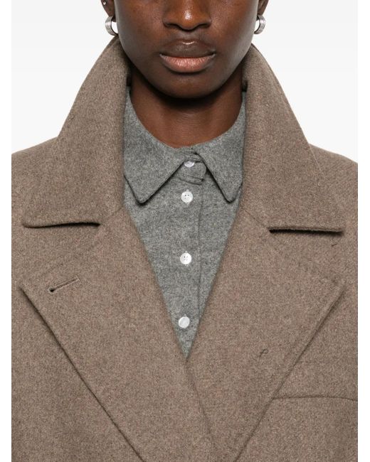 Mark Kenly Domino Tan Jas Met Dubbele Rij Knopen in het Brown