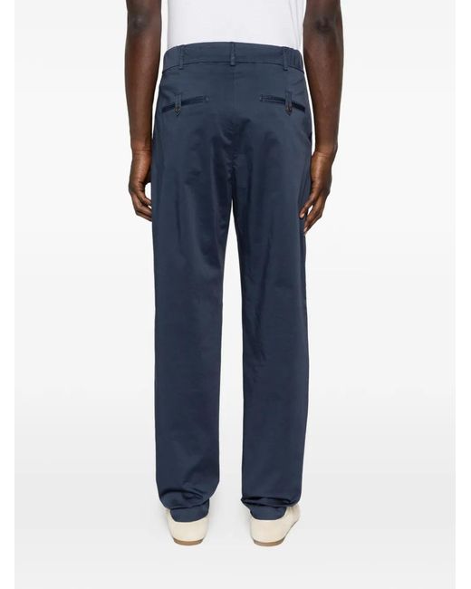Eleventy Blue Button Trousers for men