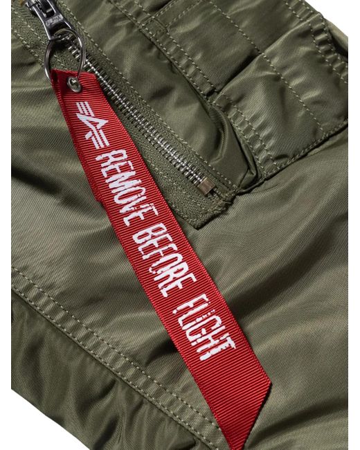 Aries Green X No Problemo No War Ma-1 Bomber Jacket