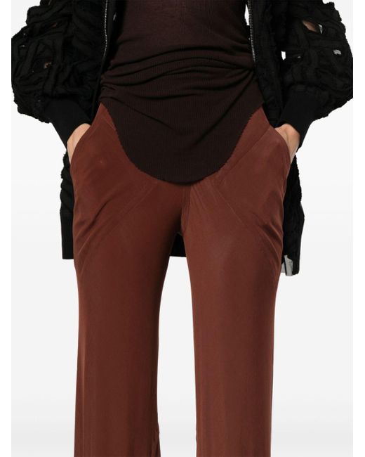 Rick Owens Purple Bias Straight-leg Trousers