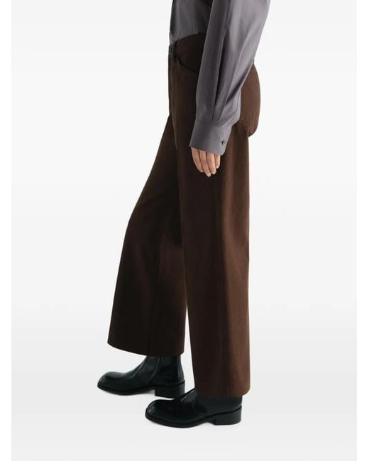Lemaire Brown Flared Five-Pocket Pants