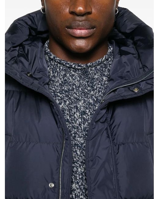 Herno Blue Hooded Puffer Jacket for men