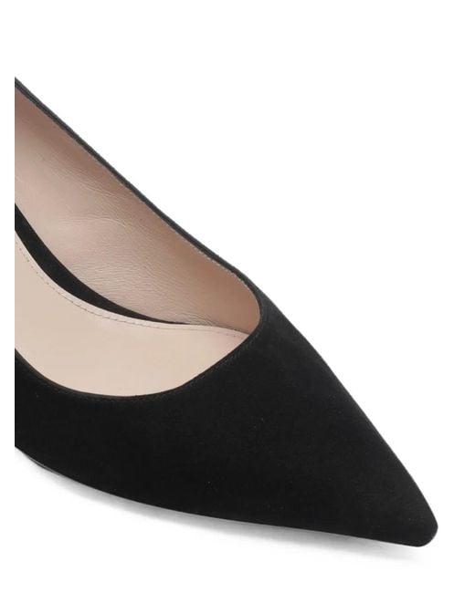 Stuart Weitzman Black Stuart Sculpt Suede Pumps
