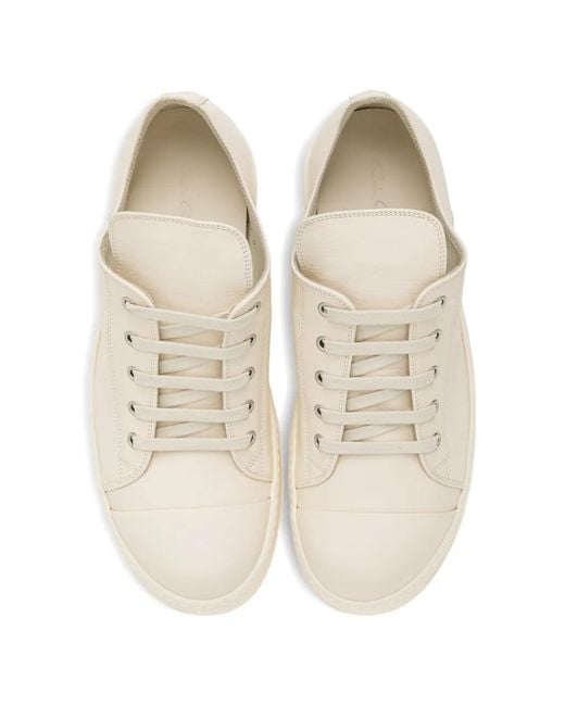 Rick Owens White Extreme Low-Top Sneakers for men