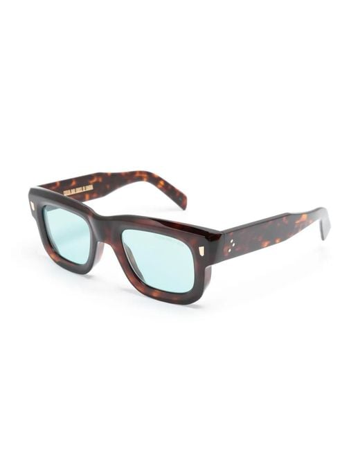 Cutler & Gross Black Tortoiseshell-Effect Square-Frame Sunglasses