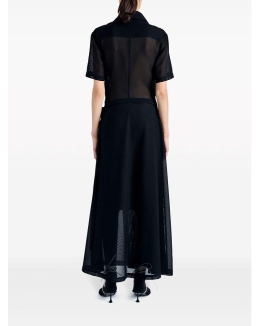 Proenza Schouler Black Emory Semi-sheer Dress