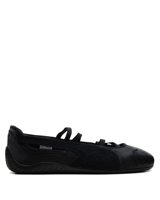 PUMA Speedcat "Cool Dark" Satijenen Ballerina-Sneakers in het Black