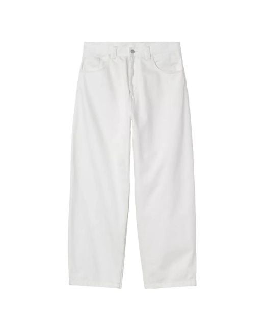 Carhartt White Brandon Trousers for men