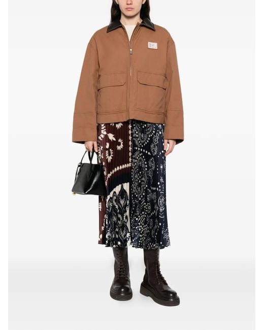 Weekend by Maxmara Brown Patch-Pocket Collared Coat