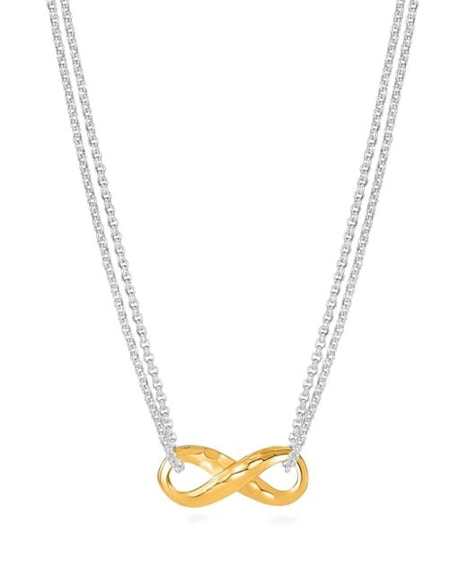 Dower & Hall Entwined Infinity Halsketting Met Hanger in het Metallic