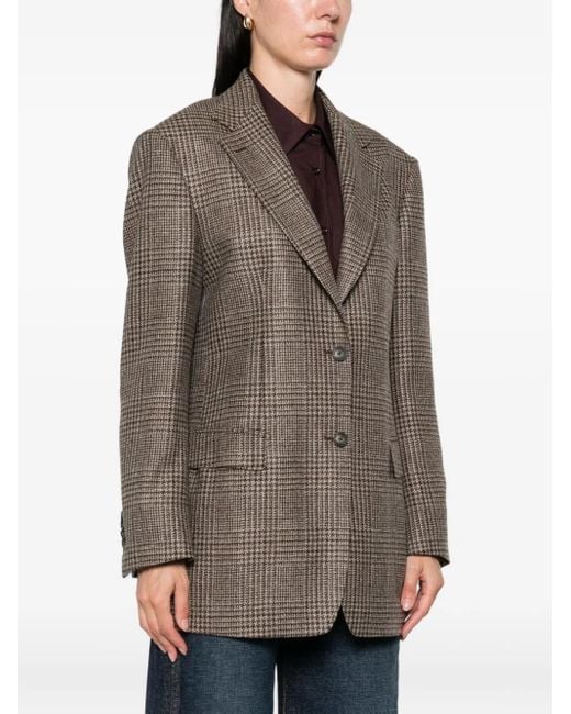 Tagliatore Brown Checked Blazer