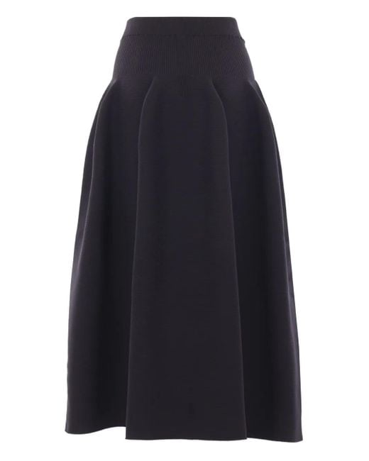 CFCL Blue Ribbed Flared Skirt