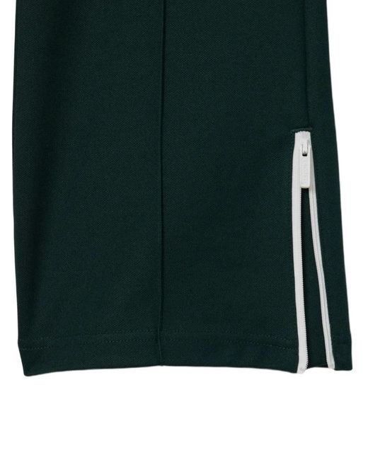 Lacoste Green Logo-Patch Zip-Detail Track Pants
