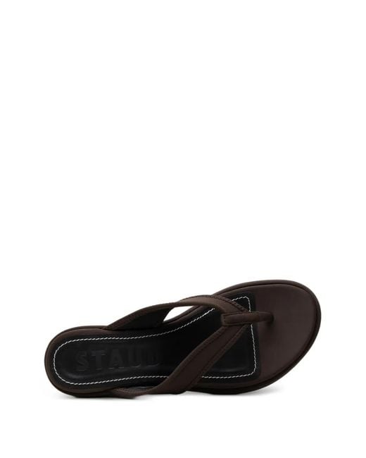 Staud Brown Remy Wedged Sandals