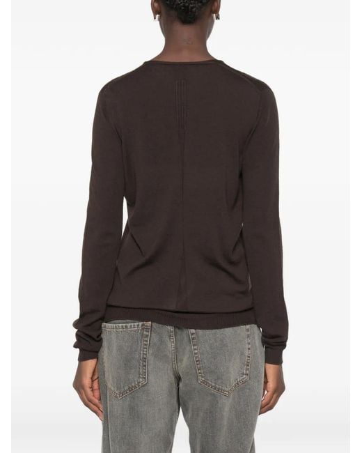 Rick Owens Black V-Neck Sweater