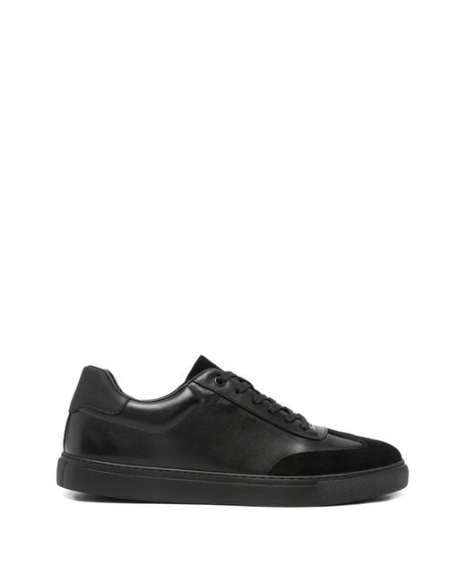 SERGIO MORETTI FIRENZE Black Baskets En Cuir À Empiècements for men