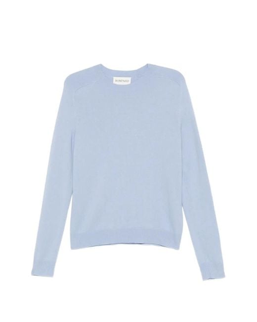 Bompard Blue Round-Neck Hammer-Sleeved Jumper for men