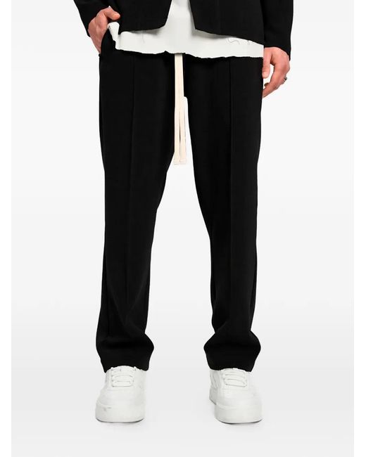 Hamza Black Drawstring Trousers for men