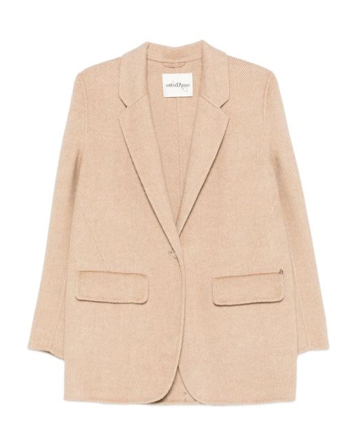 Veste À Motif Pied-De-Poule Ottod'Ame en coloris Natural