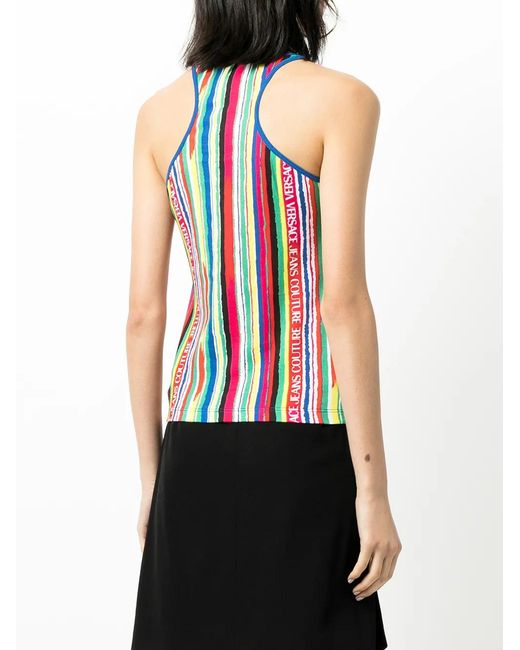Versace Jeans Couture Blue Pride Project-Print Vest Top