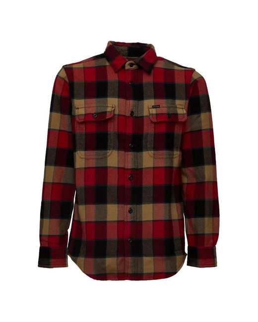 Filson Red Check Flannel Shirt for men