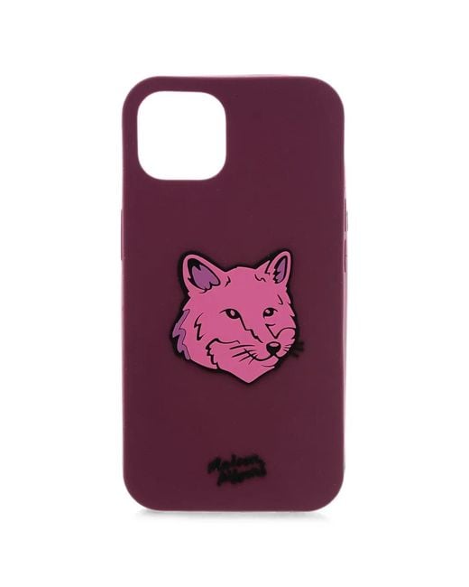 Maison Kitsuné Purple Bold Fox Head Iphone 14 Case for men