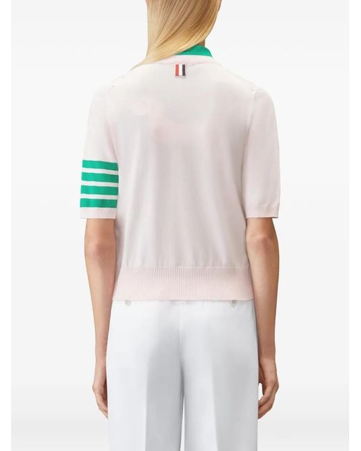 Thom Browne Multicolor Cardigan À Manches Courtes