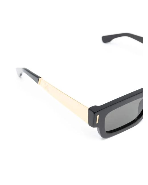 Retrosuperfuture Black Tinted-Lens Square-Frame Sunglasses