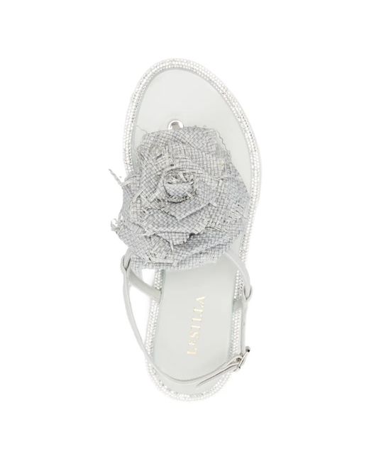 Le Silla White Sandales Rose À Bride Arrière