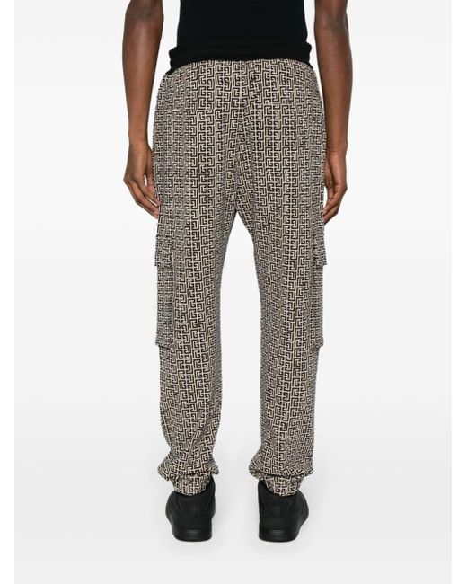 Pantalon de jogging à imprimé monogrammé Balmain pour homme en coloris Gray