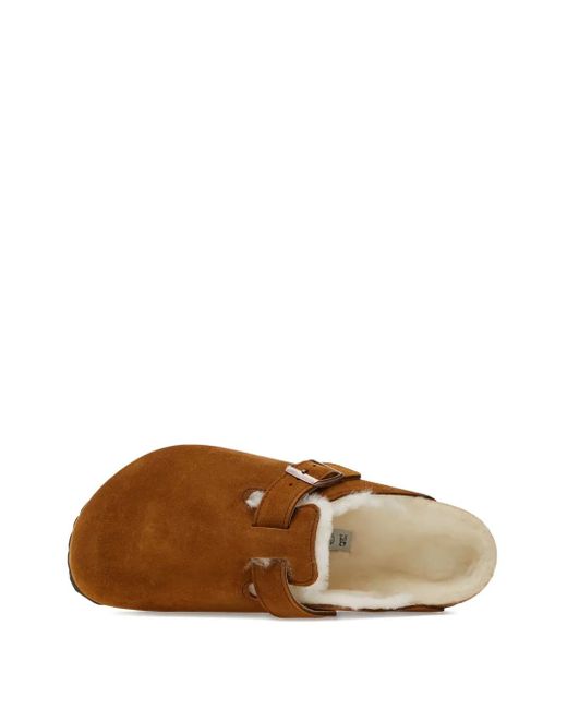 Mules Boston Shearling À Boucle Birkenstock en coloris Brown
