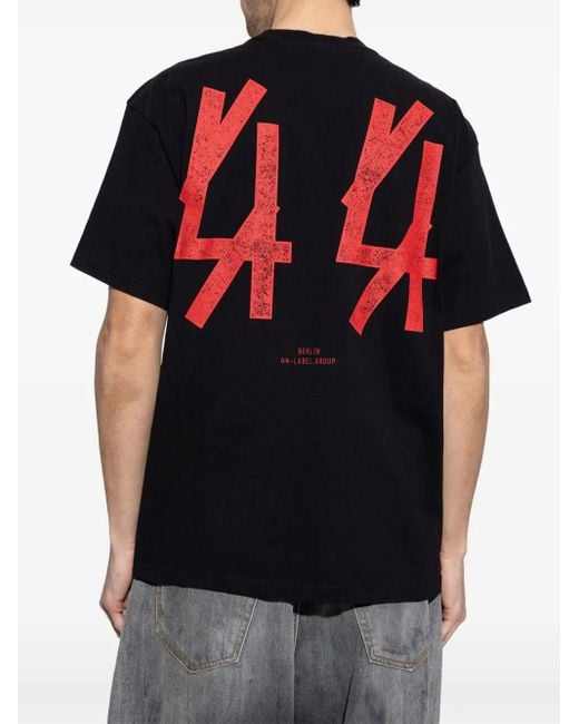 T-Shirt En Coton 44 Label Group pour homme en coloris Black