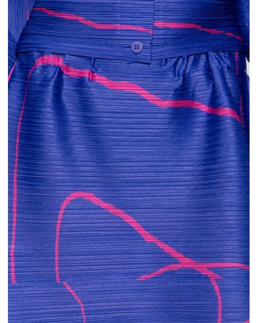 Pleats Please Issey Miyake Blue Pleated Skirt
