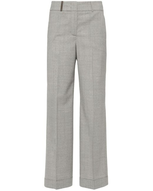 Pantalones de vestir con pinzas Peserico de color Gray
