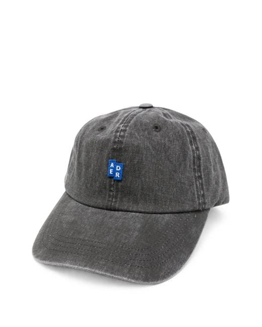 Adererror Gray Bl Tag Logo-Patch Baseball Cap for men