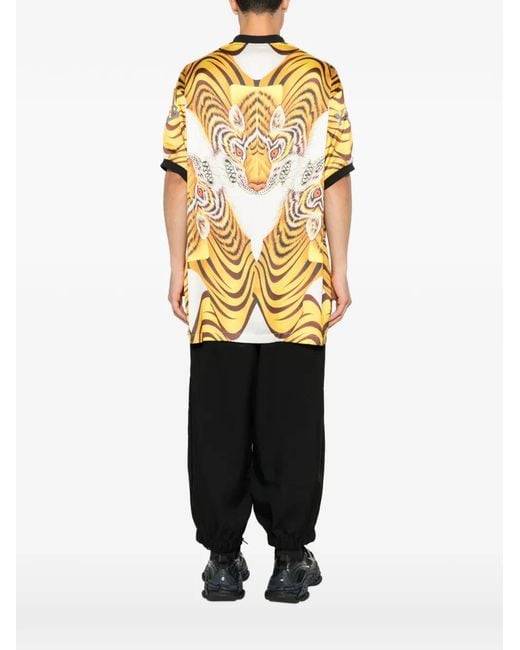 Y-3 Metallic Haut Imprimé Animalier Et Manches Courtes for men