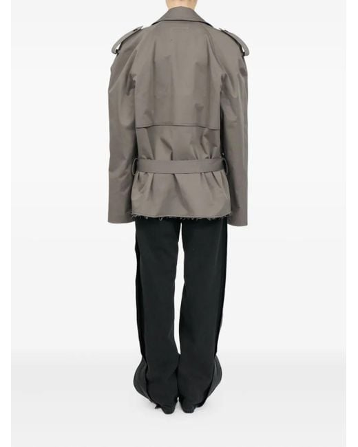 Trench À Boutonnière Croisée MM6 by Maison Martin Margiela en coloris Gray