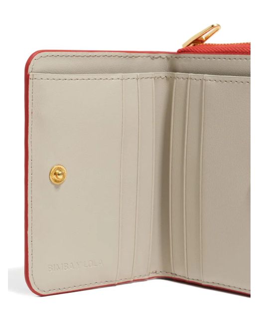 Bimba Y Lola Red Leopard-Print Zip Wallet