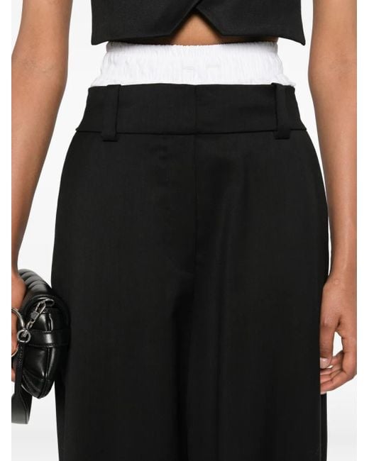 Vestiaire d'un Oiseau Libre Black Elasticated-Waistband Trousers