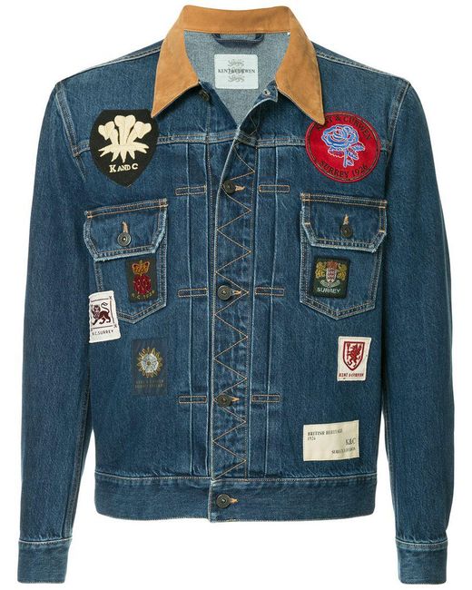 Kent \u0026 Curwen Badged Denim Jacket in 