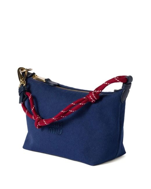 Miu Miu Blue Gabardine Pouch