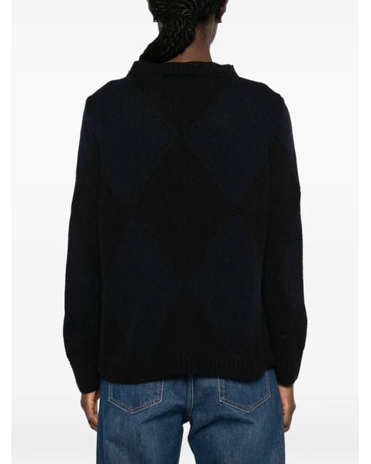 Liviana Conti Black Ribbed-Trim Sweater