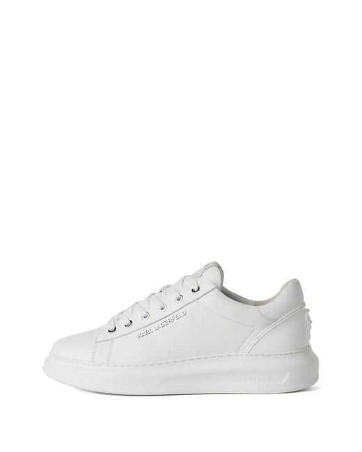 Karl Lagerfeld White Ikon Nft Kapri Leather Sneakers for men