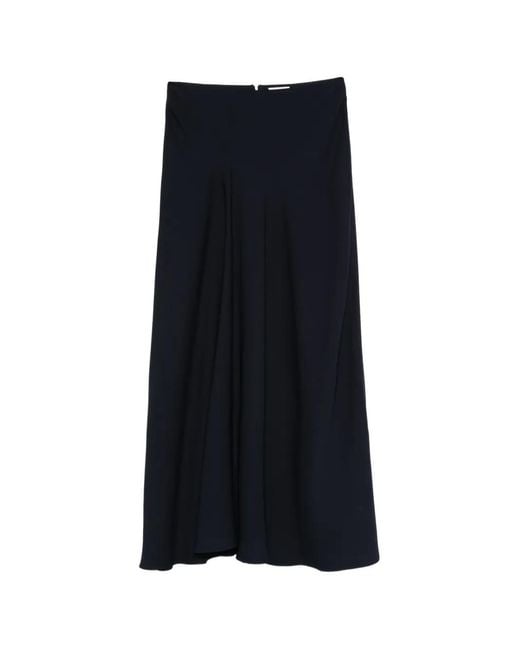 P.A.R.O.S.H. Black Front-Slit Maxi Skirt