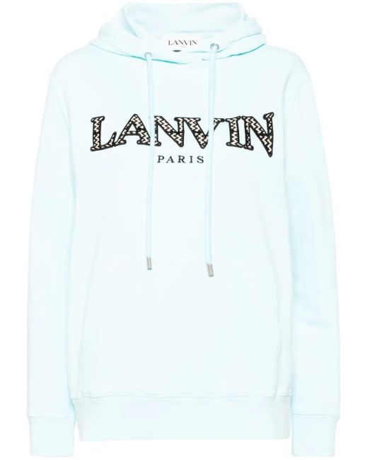 Lanvin ロゴ パーカー Blue