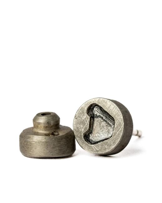 Parts Of 4 Metallic Diamond-Encrusted Stud Earring