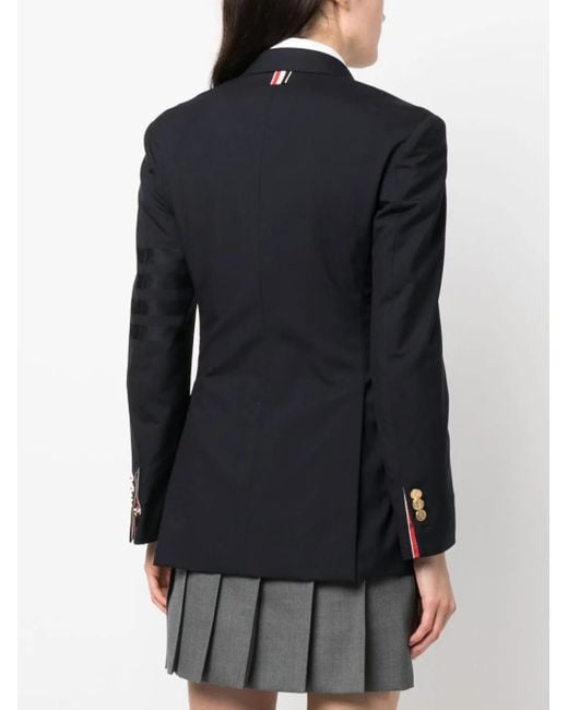 Thom Browne Black 4-bar Single-breasted Wool Blazer